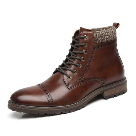 Jack & Jones Leather Boots With Faux Fur Lining  Boots men, Mens leather  boots, Leather shoes men
