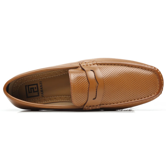 Men's Penny loafers Driving Moccasins Serpent-1-tan