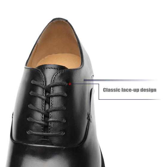 Men's Cap Toe Oxford  Lace Up Shoes Micah-1-black